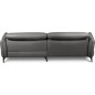 Canapé d'angle convertible en cuir italien luxe 5 places, MANZONI, coffre, gris foncé, angle droit Canapé d'angle convertible en cuir italien luxe 5 places, MANZONI, coffre, gris foncé, angle droit