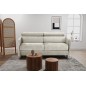 Canapé 3 places convertible en velours de luxe LOIC, beige