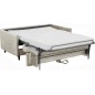 Canapé 3 places convertible en velours de luxe LOIC, beige
