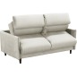 Canapé 3 places convertible en velours de luxe LOIC, beige