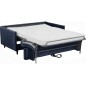 Canapé 3 places convertible en velours de luxe LOIC, bleu foncé