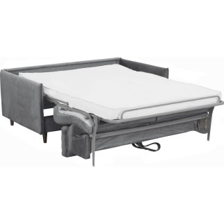 Canapé 3 places convertible en velours de luxe LOIC, gris