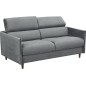 Canapé 3 places convertible en velours de luxe LOIC, gris