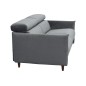 Canapé 3 places convertible en velours de luxe LOIC, gris