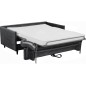 Canapé 3 places convertible en velours de luxe LOIC, gris foncé