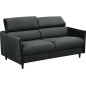 Canapé 3 places convertible en velours de luxe LOIC, Gris anthracite