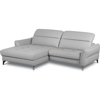 Canapé d'angle convertible en cuir italien luxe 5 places