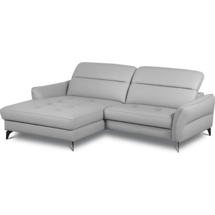 Canapé d'angle convertible en cuir italien luxe 5 places