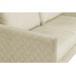 Canapé 3 places convertible en velours de luxe SANREMO, couchage quotidien, beige