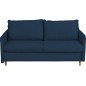 Canapé 3 places convertible en velours de luxe SANREMO, couchage quotidien, bleu foncé