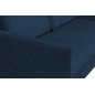 Canapé 3 places convertible en velours de luxe SANREMO, couchage quotidien, bleu foncé