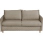 Canapé 3 places convertible en velours de luxe SANREMO, couchage quotidien, marron