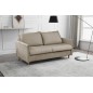 Canapé 3 places convertible en velours de luxe SANREMO, couchage quotidien, marron