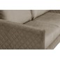 Canapé 3 places convertible en velours de luxe SANREMO, couchage quotidien, marron