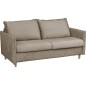 Canapé 3 places convertible en velours de luxe SANREMO, couchage quotidien, marron