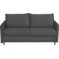 Canapé 3 places convertible en velours de luxe SANREMO, couchage quotidien, gris foncé