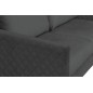 Canapé 3 places convertible en velours de luxe SANREMO, couchage quotidien, gris foncé