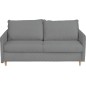 Canapé 3 places convertible en velours de luxe SANREMO, couchage quotidien, gris