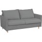 Canapé 3 places convertible en velours de luxe SANREMO, couchage quotidien, gris