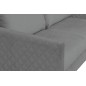 Canapé 3 places convertible en velours de luxe SANREMO, couchage quotidien, gris