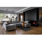 - Canapé d'angle convertible, LOUCA VELOURS Luxe, 7/8 places, gris , accoudoir gauche (vu de face)