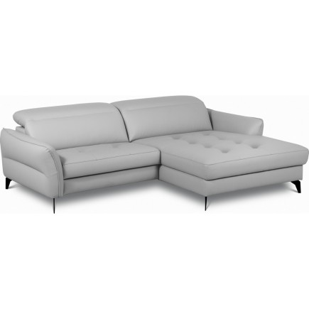 Canapé d'angle convertible en cuir italien luxe 5 places