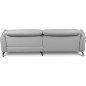 Canapé d'angle convertible en cuir italien luxe 5 places, MANZONI, coffre, gris clair, angle droit Canapé d'angle convertible en cuir italien luxe 5 places, MANZONI, coffre, gris clair, angle droit