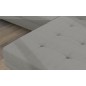 Canapé d'angle convertible ARMEL en velours cottelé luxe 5 places, couleur gris, avec coffre, angle droit (vu de face)