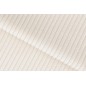 Canapé d'angle convertible ARMEL en velours cottelé luxe 5 places, couleur beige, avec coffre, angle droit (vu de face)