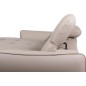 Canapé d'angle convertible en cuir italien luxe 5 places, MANZONI, coffre, beige, angle gauche Canapé d'angle convertible en cuir italien luxe 5 places, MANZONI, coffre, beige, angle gauche