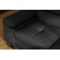 Canapé d'angle convertible en simili cuir 5 places, ANVERS SIMILI, noir, angle droit