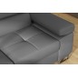 - Canapé d'angle convertible en simili cuir 5 places, ANVERS SIMILI, gris foncé, angle gauche