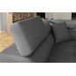 - Canapé d'angle convertible en simili cuir 5 places, ANVERS SIMILI, gris foncé, angle gauche