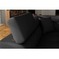 Canapé d'angle convertible en simili cuir 5 places, ANVERS SIMILI, noir, angle gauche