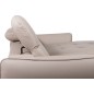 Canapé d'angle convertible en cuir italien luxe 5 places, MANZONI, coffre, beige, angle droit Canapé d'angle convertible en cuir italien luxe 5 places, MANZONI, coffre, beige, angle droit