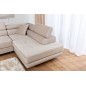 Canapé d'angle convertible en velours luxe 5 places, avec coffre, beige, angle droit (vu de face), ANNECY VELOURS