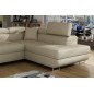 Canapé d'angle convertible en velours cotelé luxe 5 places, avec coffre, beige, angle droit (vu de face), ANNECY VELOURS COTELE