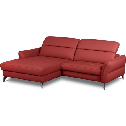 Canapé d'angle convertible en cuir italien luxe 5 places