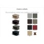 Pouf SORENO en cuir italien haut de gamme vachette, couleur personnalisée