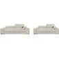 Acompte de la commande : Ensemble GENEVA 2 pièces: canapé 3 places + 2 places en cuir luxe italien vachette, blanc, total de la