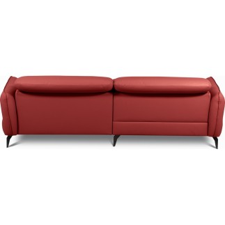 Canapé d'angle convertible en cuir italien luxe 5 places