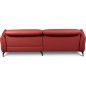 Canapé d'angle convertible en cuir italien luxe 5 places, MANZONI, coffre, rouge foncé, angle droit Canapé d'angle convertible en cuir italien luxe 5 places, MANZONI, coffre, rouge foncé, angle droit