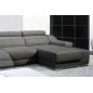 Canapé d'angle double relax en cuir EPAIS de buffle italien de luxe 5 places BiRELAX, gris foncé, angle droit, 2 relax électriqu