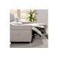 Canapé d'angle double relax en cuir EPAIS de buffle italien de luxe 5 places BiRELAX, gris foncé, angle droit, 2 relax électriqu