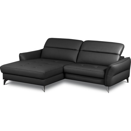 Canapé d'angle convertible en cuir italien luxe 5 places