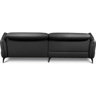 Canapé d'angle convertible en cuir italien luxe 5 places