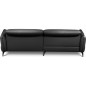 Canapé d'angle convertible en cuir italien luxe 5 places, MANZONI, coffre, noir, angle gauche Canapé d'angle convertible en cuir italien luxe 5 places, MANZONI, coffre, noir, angle gauche