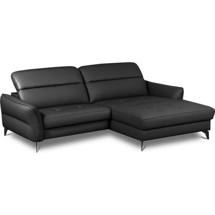 Canapé d'angle convertible en cuir italien luxe 5 places