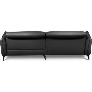 Canapé d'angle convertible en cuir italien luxe 5 places
