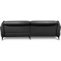 Canapé d'angle convertible en cuir italien luxe 5 places, MANZONI, coffre, noir, angle droit Canapé d'angle convertible en cuir italien luxe 5 places, MANZONI, coffre, noir, angle droit